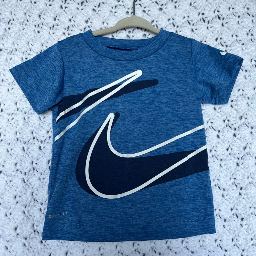 Nike Kids Blue Tee with Swoosh